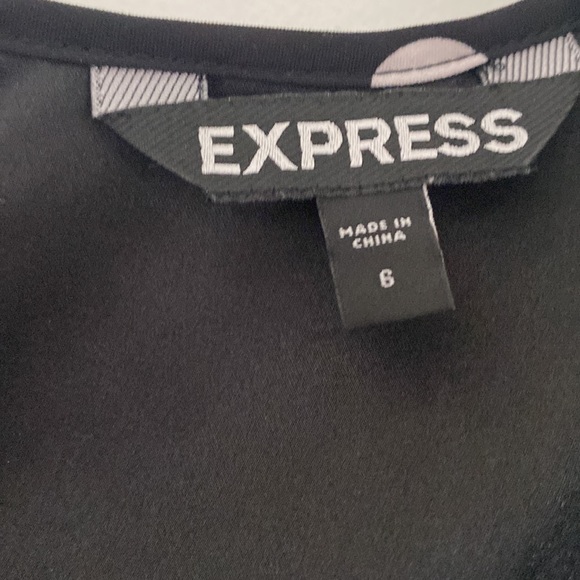 Express Black and White Polka Dot Dress size 6 - Picture 3 of 7